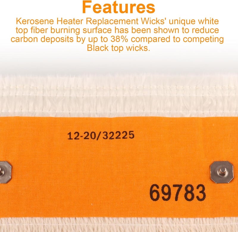 VIDABTE Kerosene Heater Replacement Wicks 32225 for Kero World KW-24C, Also for DuraHeat DH-2300,for Dyna-GLO RMC-95C, for Envirotemp 93043 Replacement Wicks, White - Image 3